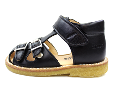 Angulus sandal black with buckles and velcro